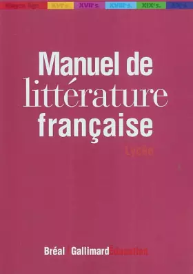 Couverture du produit · Manuel de littérature française