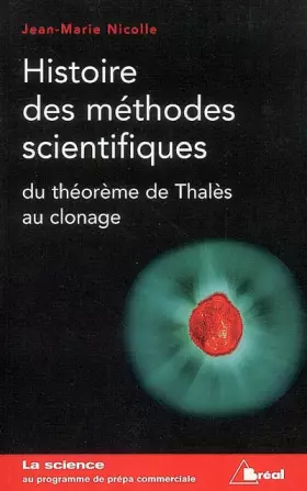 Couverture du produit · Histoire des méthodes scientifiques