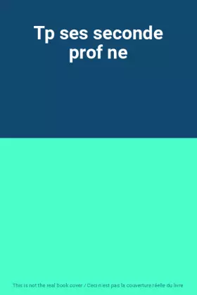 Couverture du produit · Tp ses seconde prof ne