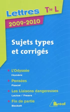 Couverture du produit · Bac lettres terminale 2009-2010