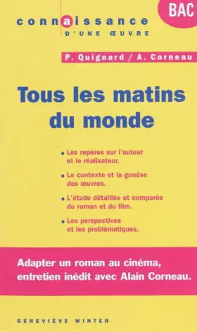 Couverture du produit · Tous les matins du monde