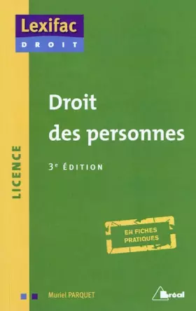 Couverture du produit · Droit des personnes