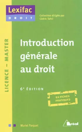 Couverture du produit · Introduction générale au droit 6ème édition