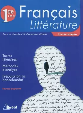 Couverture du produit · Français : Littérature, 1re
