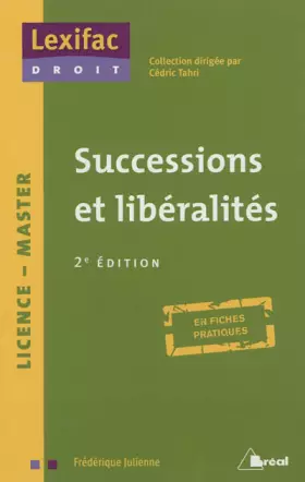 Couverture du produit · Successions et liberalites 2ème édition
