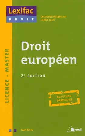 Couverture du produit · Droit européen