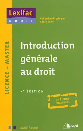 Couverture du produit · Introduction générale au droit