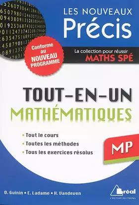 Couverture du produit · Maths MP - Conforme au programme 2014 - Précis tout-en-un - Cours - Méthode - Exercices