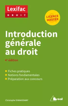 Couverture du produit · Introduction générale au droit: 4e édition