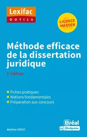 Couverture du produit · Méthode efficace de la dissertation juridique: 2e édition