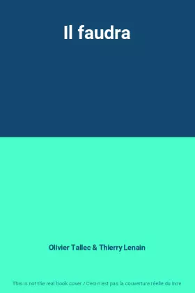 Couverture du produit · Il faudra