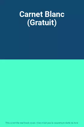 Couverture du produit · Carnet Blanc (Gratuit)