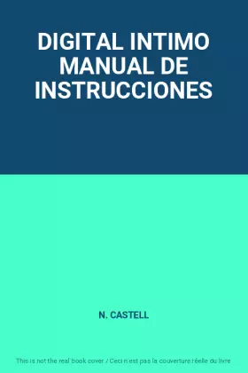 Couverture du produit · DIGITAL INTIMO MANUAL DE INSTRUCCIONES