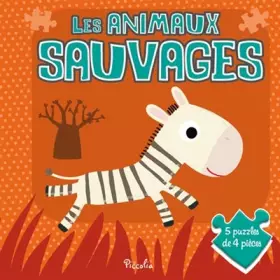 Couverture du produit · Les animaux sauvages: Avec 5 puzzles de 4 pièces