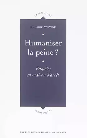 Couverture du produit · HUMANISER LA PEINE
