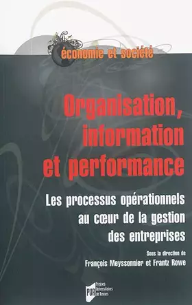 Couverture du produit · ORGANISATION INFORMATION ET PERFORMANCE