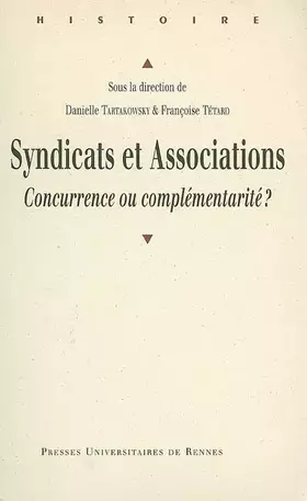 Couverture du produit · Syndicats et Associations : Concurrence ou complémentarité ?