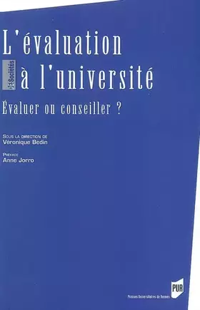 Couverture du produit · DE L EVALUATION A L UNIVERSITE