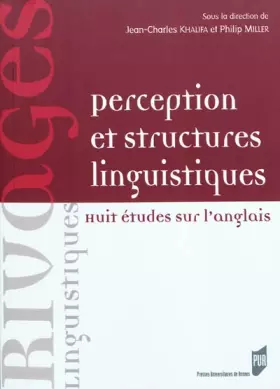 Couverture du produit · PERCEPTION ET STRUCTURES LINGUISTIQUES