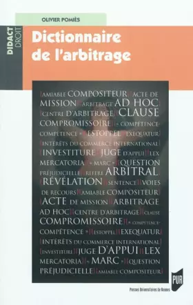 Couverture du produit · Dictionnaire de l'arbitrage