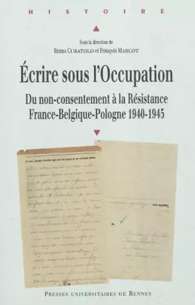 Couverture du produit · ECRIRE SOUS L OCCUPATION