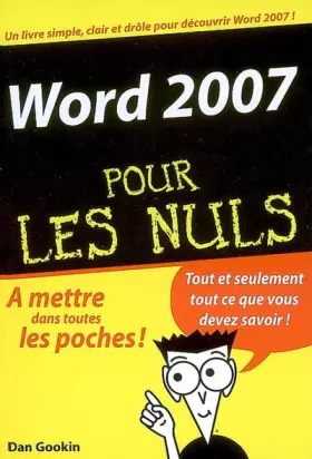 Couverture du produit · WORD 2007 POC PR NULS