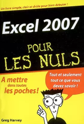 Couverture du produit · Excel 2007 pour les nuls