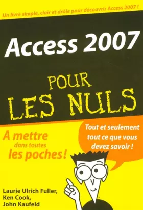 Couverture du produit · Access 2007 Poche Pour les Nuls