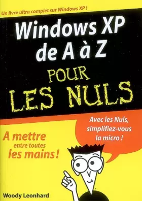 Couverture du produit · Windows XP de A à Z pour les Nuls
