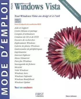 Couverture du produit · Mode d'emploi pour Windows Vista