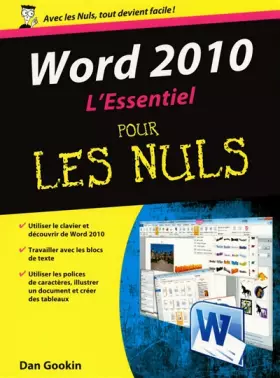 Couverture du produit · Word 2010 L'essentiel Pour les nuls