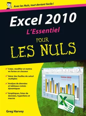Couverture du produit · Excel 2010 L'essentiel Pour les nuls