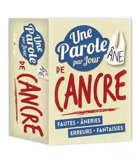 Couverture du produit · Une parole par jour de cancre 2018