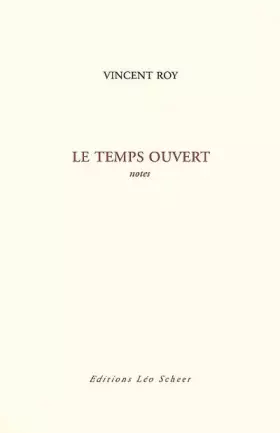 Couverture du produit · Temps ouvert (Le)