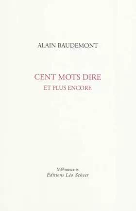 Couverture du produit · Cent mots dire
