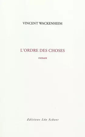 Couverture du produit · L'ordre des choses