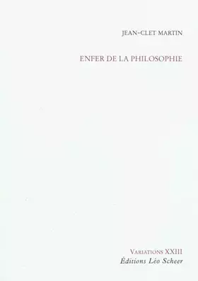 Couverture du produit · Enfer de la philosophie