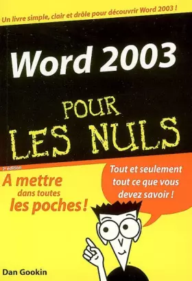 Couverture du produit · Word 2003
