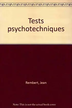 Couverture du produit · TESTS PSYCHOTECHNIQUES 3EME EDITION