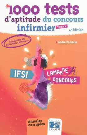 Couverture du produit · 1000 tests d'aptitude du concours d'infirmier : Tome 1