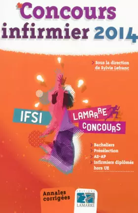 Couverture du produit · Concours infirmier 2014: Annales corrigées