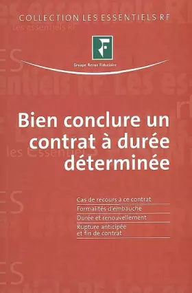 Couverture du produit · Bien conclure un contrat à durée déterminée
