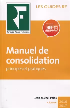 Couverture du produit · Manuel de consolidation