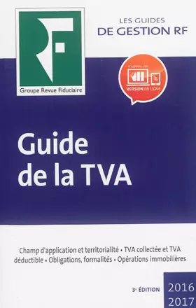 Couverture du produit · Guide de la TVA 2016-2017