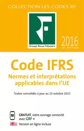 Couverture du produit · Code IFRS 2017