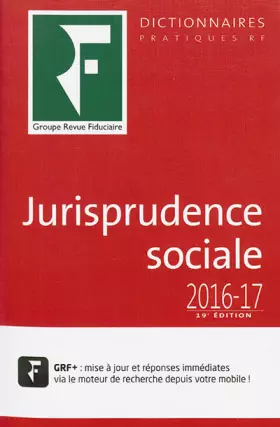 Couverture du produit · Jurisprudence sociale 2016-17