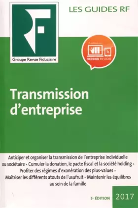 Couverture du produit · Transmission d'entreprise 2017