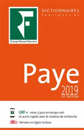 Couverture du produit · Dictionnaire paye 2019