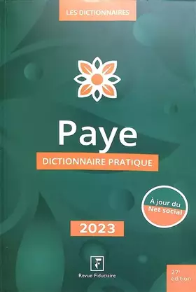 Couverture du produit · Paye Dictionnaire Pratique 2023