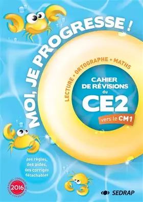 Couverture du produit · Moi je progresse CE2 : Cahier de révision - Cahier de vacances